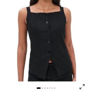 Wayf Black Button-Down Women's Top
